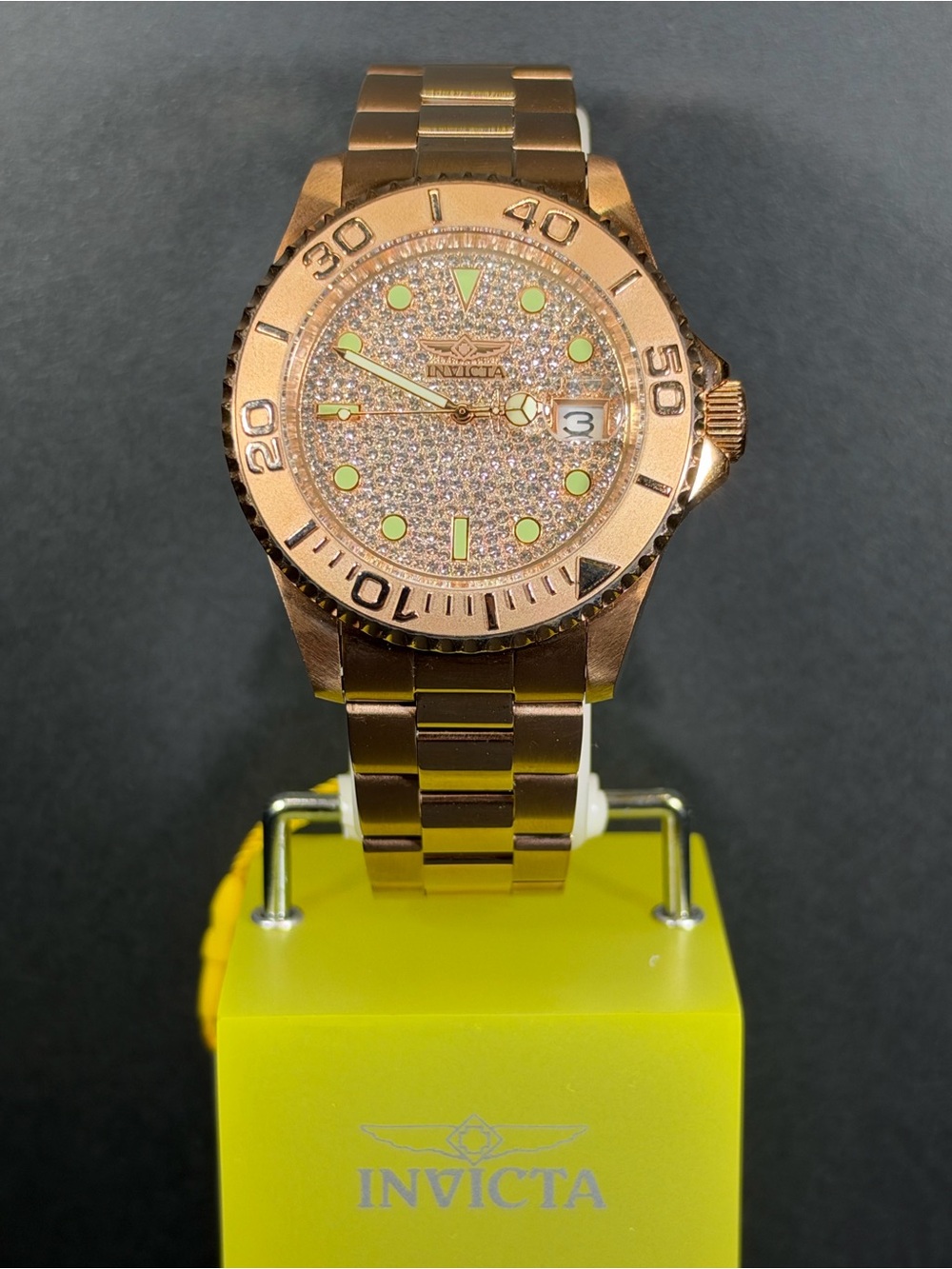 Invicta Pro Diver Velaquest Automatic Men’s Watch 43mm Rose Gold 50285